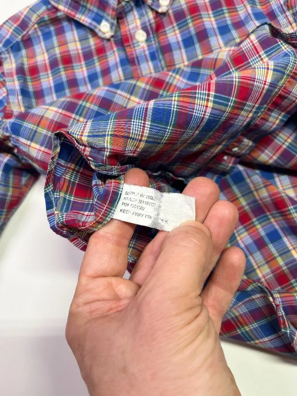 Ralph Lauren Boy's Size 4 / 4T Plaid Button-Down Shirt Long Sleeve Cotton